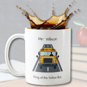 Persoonlijke schoolbuschauffeur Koning van de weg Koffiemok