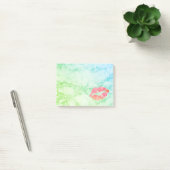 Persoonlijke schoonheidslips op marmer post-it® notes (Kantoor)