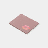 Persoonlijke schoonheidslips op marmer post-it® notes (Schuin)