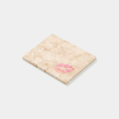 Persoonlijke schoonheidslips op marmer post-it® notes (Schuin)