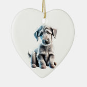 Persoonlijke Schotse Hertenhond Puppy Keramisch Ornament (Rechts)