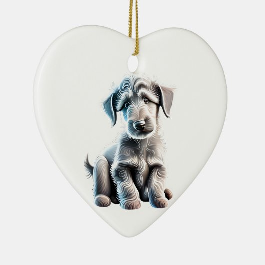 Persoonlijke Schotse Hertenhond Puppy Keramisch Ornament (Rechts)