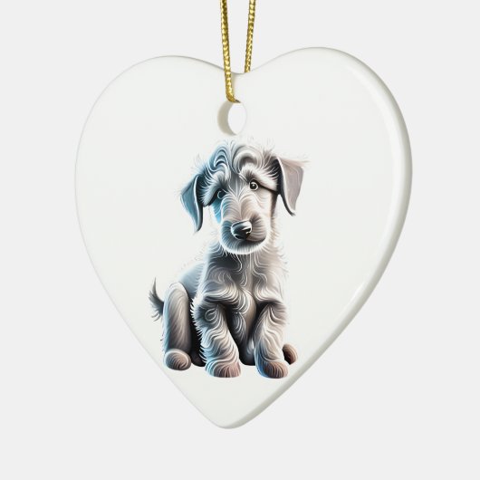Persoonlijke Schotse Hertenhond Puppy Keramisch Ornament (Links)