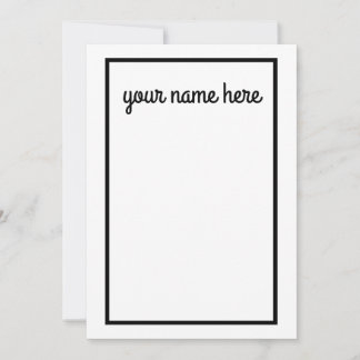 Persoonlijke schrijfkaarten voor mannen bedankkaart