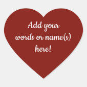 Persoonlijke Schuur Rood Hart Stickers (Voorkant)