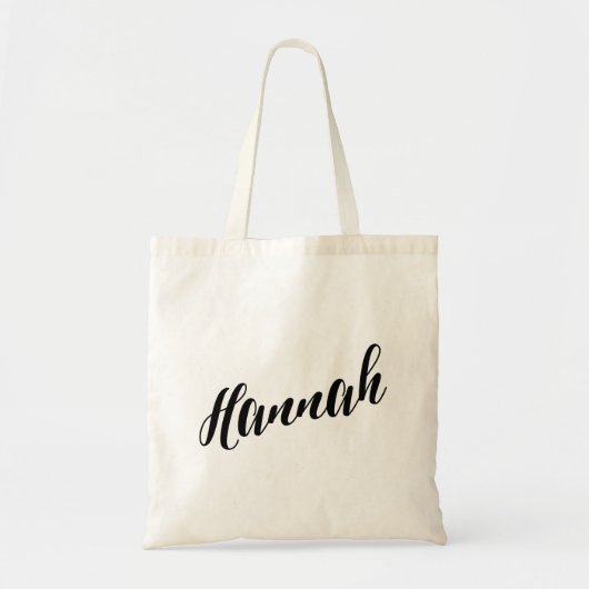 Persoonlijke Script-Canvas tas - Hannah (Voorkant)