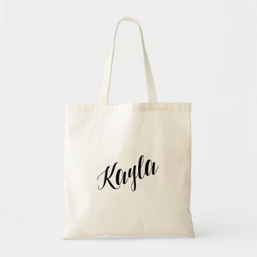 Persoonlijke Script-Canvas tas - Kayla (Voorkant)