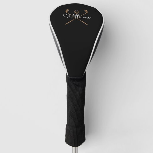 Persoonlijke Script Naam Golfclubs Golfheadcover (Voorkant)