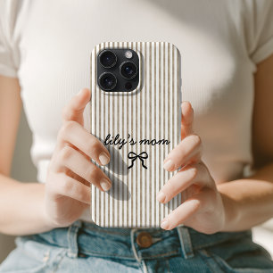 Persoonlijke Scriptnaam Coquette Moederdag Moeder iPhone 15 Pro Hoesje
