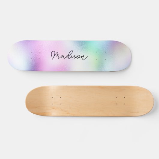 Persoonlijke scriptnaam Cute Girly Skateboard (Horizontaal)