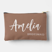 Persoonlijke Scriptnaam Mocha Bachelorette Make-up Etui (Achterkant)