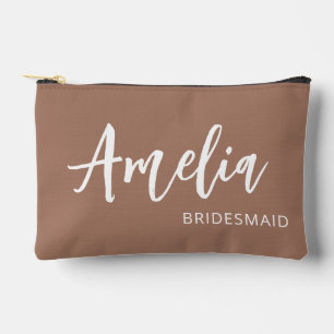 Persoonlijke Scriptnaam Mocha Bachelorette Make-up Etui