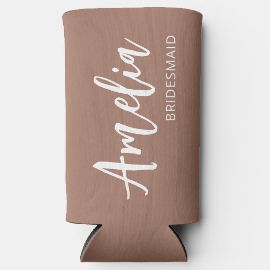 Persoonlijke scriptnaam Mocha Brown vrijgezellenfe (Voorkant)