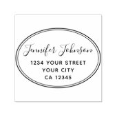 Persoonlijke scriptnaam retouradres zelfinktende stempel (Design)