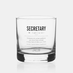 Persoonlijke secretaresse grappig whisky glas