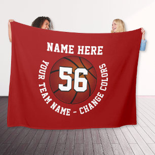 Persoonlijke Senior Night Giften voor Basketball Fleece Deken