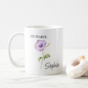 Persoonlijke septemberbloem koffiemok