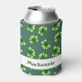 Persoonlijke Shamrock Dark Green St Patrick's Day Blikjeskoeler