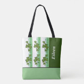 Persoonlijke Shamrock & Stripes Mochten Canvas tas (Achterkant)