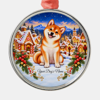 Persoonlijke Shiba Inu-versiering, Aangepaste Hond Metalen Ornament