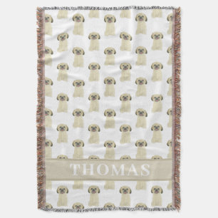 Persoonlijke Shih Tzu (Blond Tane Goudkleurig) Tan Deken