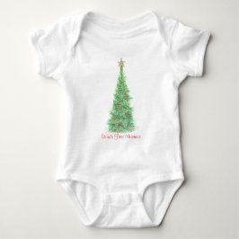 Persoonlijke shirt voor baby's eerste kerstfeest