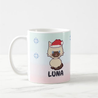Persoonlijke Siamese Kat Kerstmug Koffiemok