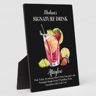 Persoonlijke Signature Drink Rum Vodka Limonade Fotoplaat