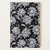 Persoonlijke Silver Daisies op zwart Planner (Achterkant)