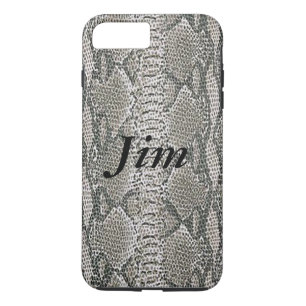 Persoonlijke Silver Snake Skin iPhone 7 Hoesje