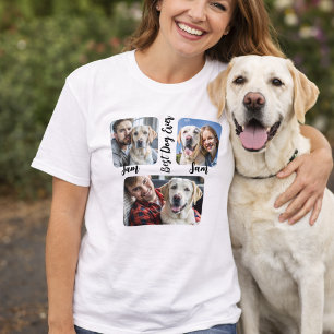 Persoonlijke simpele hond Foto en naam aandenken  T-shirt