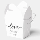 Persoonlijke Simple & Elegant Love Wedding ScrIpt Bedankdoosjes (Geopend)