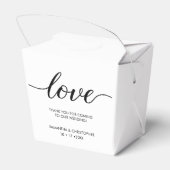 Persoonlijke Simple & Elegant Love Wedding ScrIpt Bedankdoosjes (Achterkant)