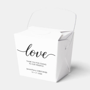 Persoonlijke Simple & Elegant Love Wedding ScrIpt Bedankdoosjes