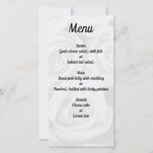 Persoonlijke Simple Minimal Wedding Menu Kaart