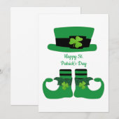 Persoonlijke Sint Patrick's Day Leprechaun Kaart (Voorkant / Achterkant)