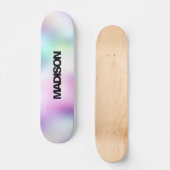 Persoonlijke Skateboard Naam Modern Cute (Voorkant)