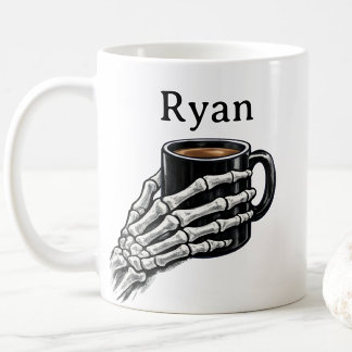 Persoonlijke Skeleton Hand Koffiemok Cadeau