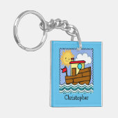 Persoonlijke sleepboot sleutelhanger (Voorkant Links)