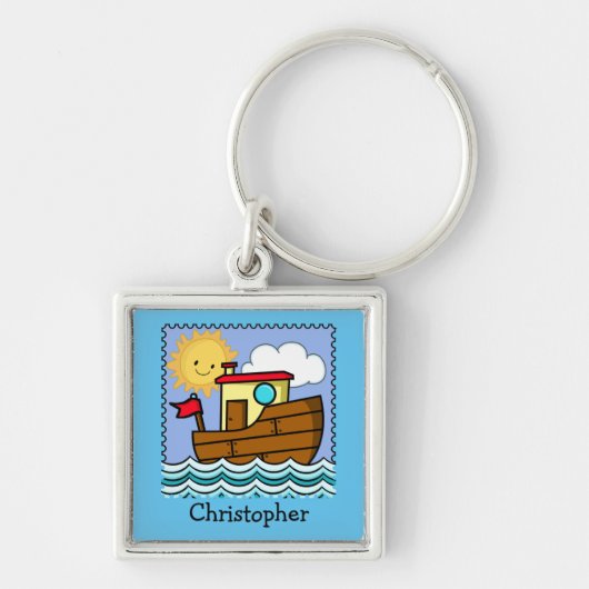 Persoonlijke sleepboot sleutelhanger (Voorkant)