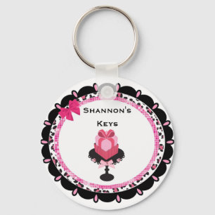 Persoonlijke Sleutelhanger van leopard Bling Cupca