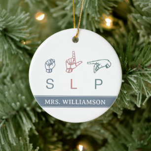 Persoonlijke SLP-sprekerspektoloog appreciatie Keramisch Ornament