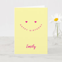 Persoonlijke Smiley Face Harten, Minimale Verjaard