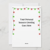 Persoonlijke Sneeuwbol Sneeuwman Vakantie Plat Kaa Feestdagenkaart (Achterkant)