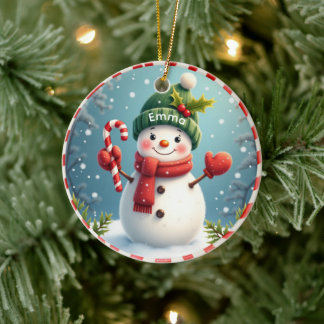 Persoonlijke Sneeuwman Kerst Acryl Ornament
