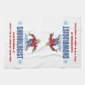 Persoonlijke sneeuwskising theedoek (Horizontaal)