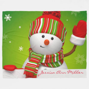 Persoonlijke Snowman Fleece Deken