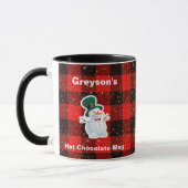 Persoonlijke Snowman Hot Chocolate Mok van het Kin (Links)