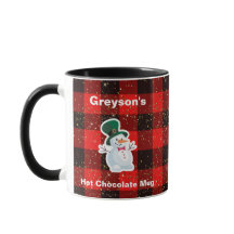 Persoonlijke Snowman Hot Chocolate Mok van het Kin