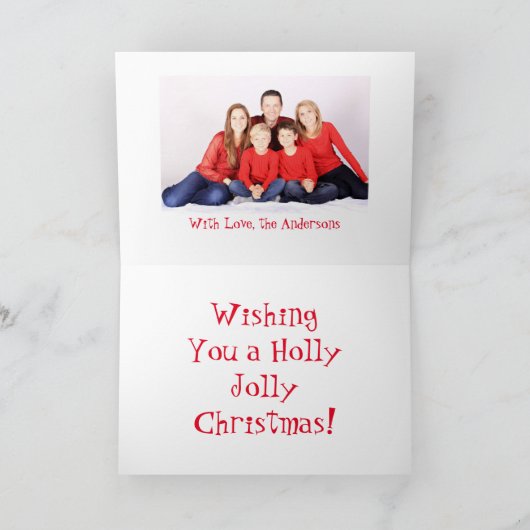 Persoonlijke Snowman-kerstkaart Bedankkaart (Binnen)